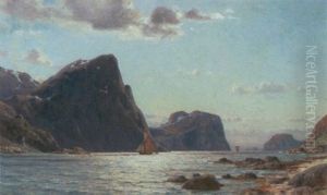 Norsk Fjordparti Med Bade Norsk Fjordparti Med Bade