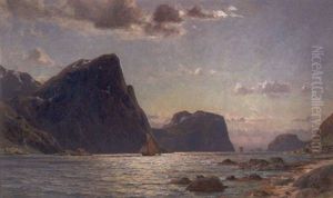 Norwegischer Fjord - Morgenstimmung by Henry Enfield