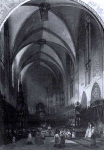 Procession Dans La Cathedrale by Marius Engaliere