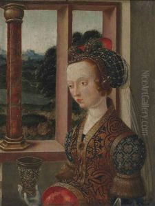 Saint Mary Magdalene, In An Interior, A Landscape Beyond