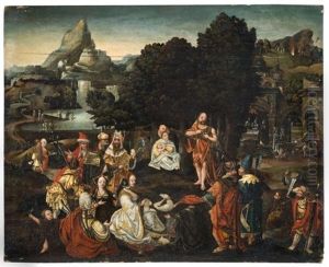 La Predication De Saint Jean-baptiste by Cornelius Engebrechtsz