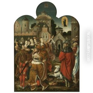 The Emperor Augustus And The Tiburtine Sibyl (+ Christ And The Woman Taken Into Adultery, En Grisaille, Verso)