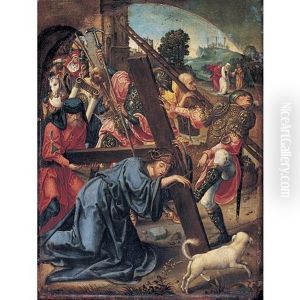 Christ On The Road To Calvary by Cornelius Engebrechtsz