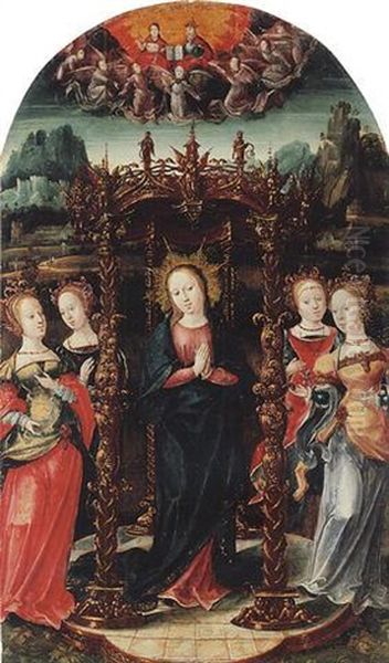 The Virgin With The Holy Trinity Above - view 1