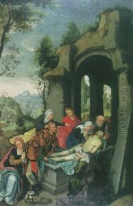 Mise Au Tombeau by Cornelius Engebrechtsz