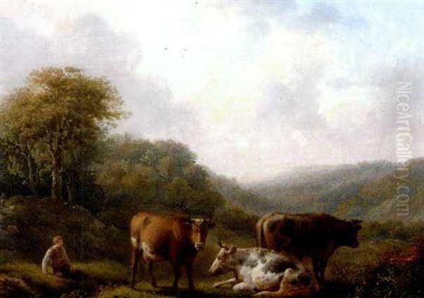 Landschaft Mit Hirten, Kuhen Und Schafen - view 1