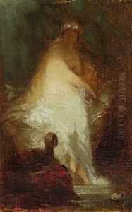 Weiblicher Halbakt (study) by Johann Friedrich Engel