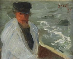 Fischer Asmus Am Steuer by Otto Heinrich Engel