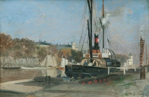 The Steamship Rugen In The Port Of Wismar - view 1
