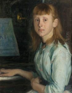 Marie Schumann At The Piano by Otto Heinrich Engel