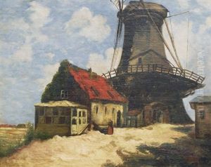 The Old Windmill by Otto Heinrich Engel