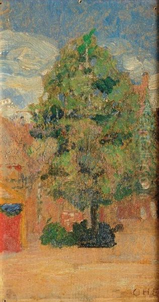 Norddeutscher Marktplatz Mit Baum - view 1