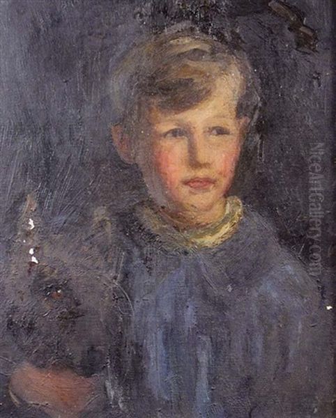 Portrait Of Master Engelbach, The Artist's Son, With His Dog - view 1