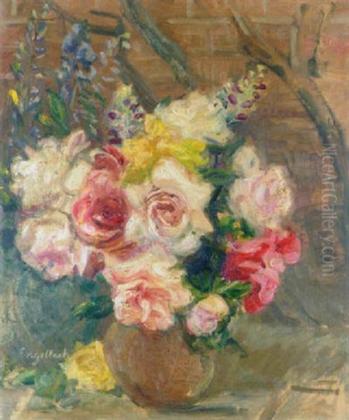 Roses And Lupins - view 1