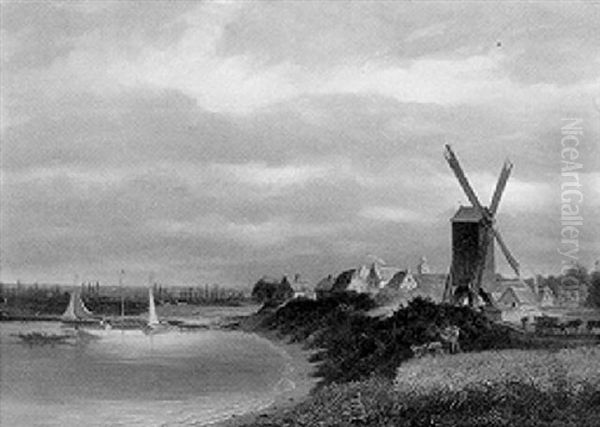 A View Of A Town Along A River - view 1