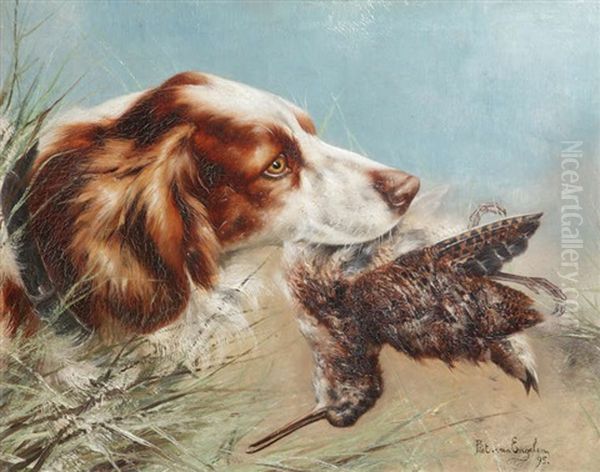 Chien De Chasse Avec Becasse Au Bec - view 1