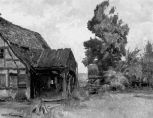 Bauerngehoft by Anton (Johann A.) Engelhard
