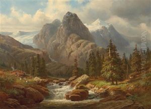 Das Wetterhorn In Den Berner Alpen