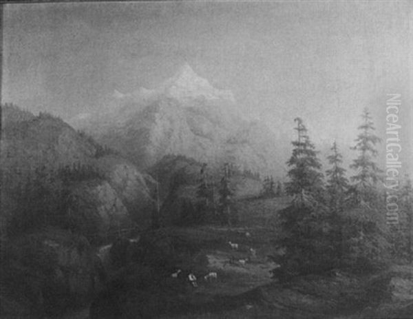 Mountain Landscape With Figures - view 1