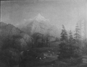 Mountain Landscape With Figures