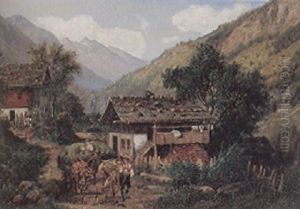 Tiroler Bergbauerndorf Mit Malerischen Gehoften