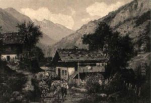 Tallandschaft In Den Alpen
