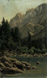 Gebirgsbach (+ Bergsee; 2 Works) by Georg Hermann Engelhardt