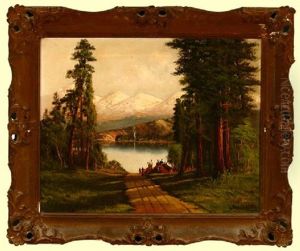 Lake Side Indian Encampment by Joseph John Engelhardt