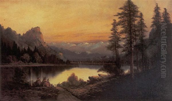 A Pomo Indian Encampment - view 1