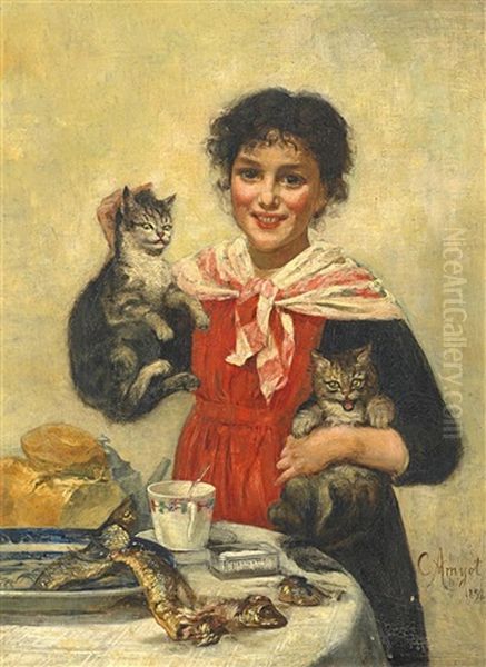 Madchen Mit Katzen - view 1
