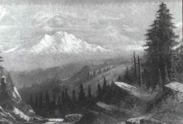 Panoramic Mountain Scene With Stream - view 1