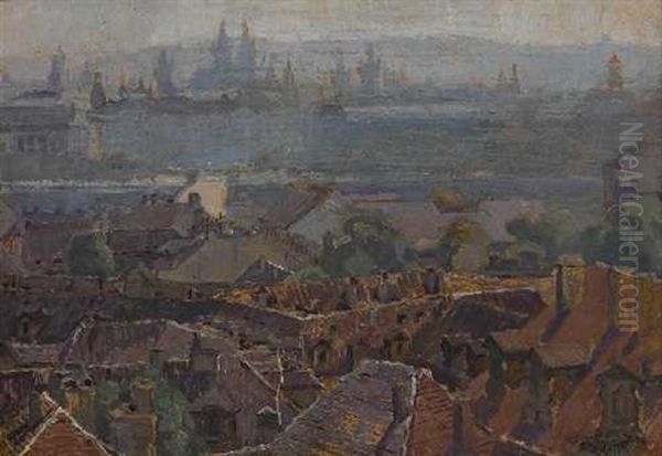Prag - Blick Von Der Kleinseite Auf Die Altstadt - view 1