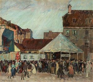 Ohne Titel (volksfest) (+ Figurenszene , Verso)