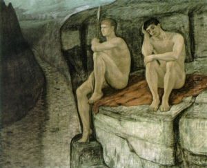 Castor Und Polydeukes Halten Wache Am Hades