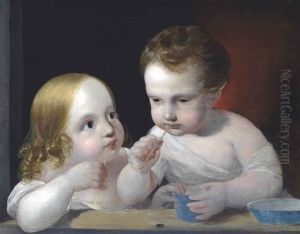 Blowing Bubbles by Edouard Von Engerth