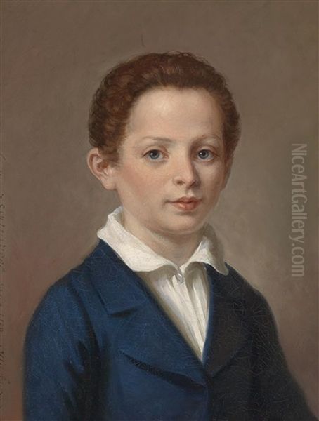 Portrait Eines Knaben Mit Blauem Jackett - view 1