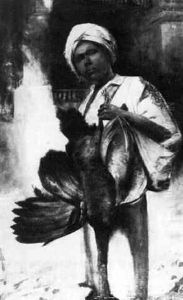 Arab Boy With Fowl