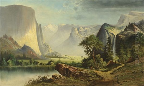 Untitled (yosemite, California, Monumental Landscape With Teepees, River And Mountains) - view 1