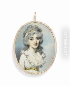Lady King, Countess Of Kingston, Nee Helena Moore (1773-1847), In White Dress With Yellow Sash Tied Around Waist Lady King, Countess Of Kingston, Nee Helena Moore (1773-1847), In White Dress With Yellow Sash Tied Around Waist