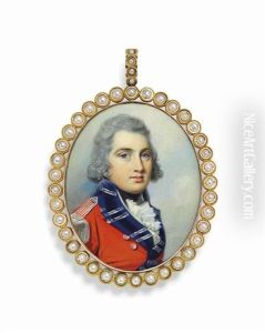 George King, 3rd Earl Of Kingston (1771-1839), In The Uniform Of An Irish Militia, Scarlet Coat With Blue Facings by George Engleheart