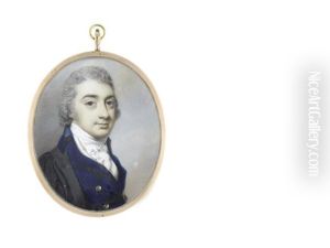 A Scholar Called, George Eyre, Wearing Black Cloak Over Blue Coat, White Waistcoat, Chemise, Stock And Tied Cravat, His Hair Powdered by George Engleheart