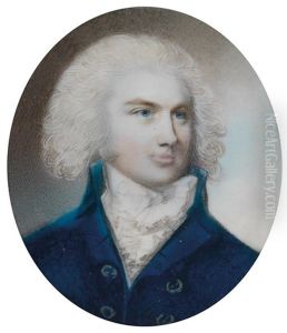 Bildnis Des Malteserritters Cajetan Guislain, Baron De Roisin, In Blauem Rock Mit Gepudertem Haar