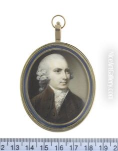 A Gentleman, Wearing Brown Coat, Matching Waistcoat, White Chemise, Frilled Cravat And Stock, His Powdered Wig Worn En Queue