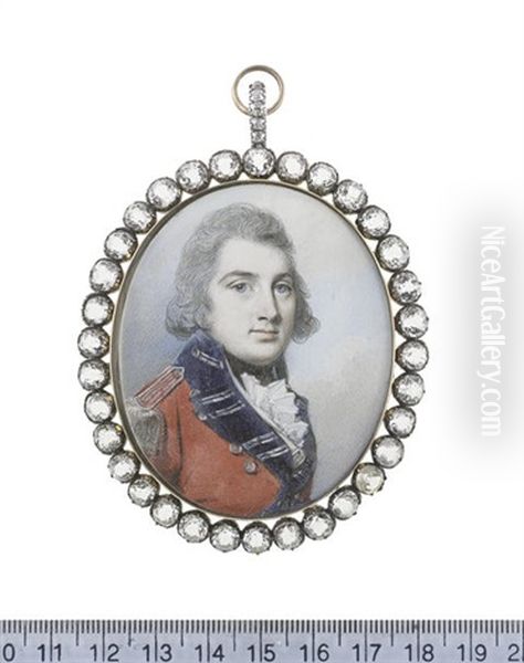 George King, Later 3rd Earl And 1st Baron Kingston, Wearing Red Coatee With Blue Facings, Silver Buttons, Lace And Epaulettes, White Waistcoat, Frilled... - view 1