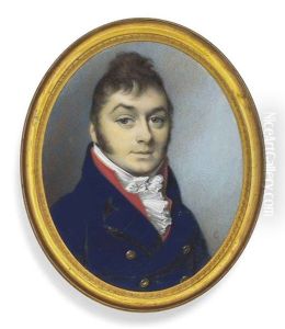 Captain Keane Osborne In Blue Coat, Red Waistcoat And Frilled Cravat