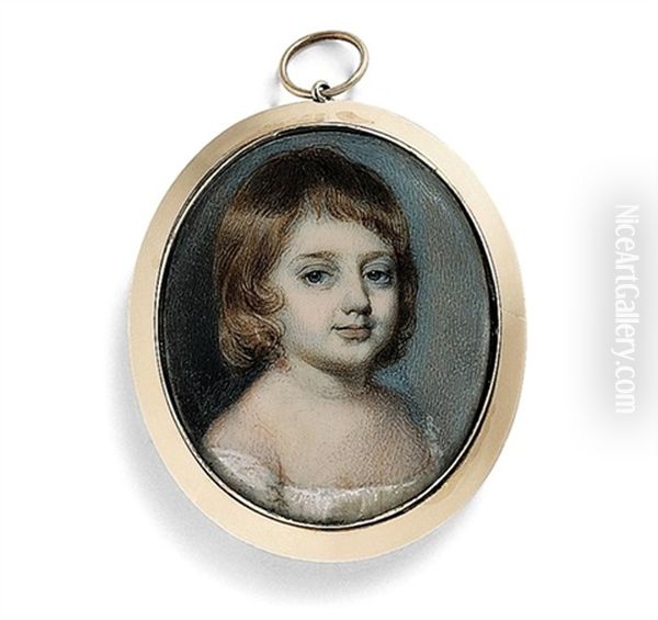 A Young Child, In White Muslin Dress, - view 1