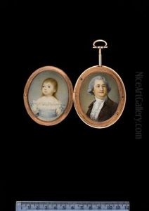 A Double Portrait Of Henry Vansittart And His Son Henry Vansittart (+ Locket Frame W/two Mourning Images; 2 Works)
