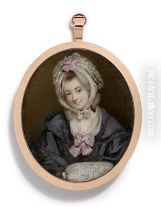 Catharina Schindlerin In Black Lace-bordered Cloak