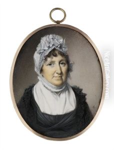 A Lady, In Black Dress And Lace Shawl