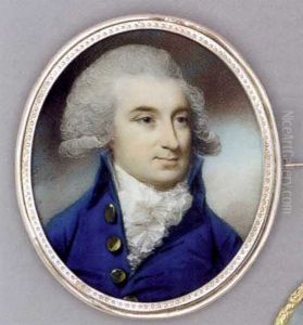 John Reid, In Blue Coat With Large Gold Buttons And Frilled White Cravat, Powdered Hair